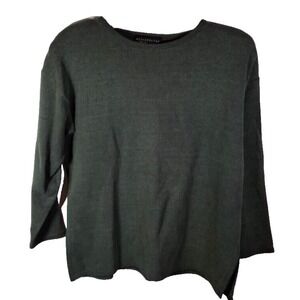 Metropolitan New York 10001 Green Sweater Women's Size S Minimalist